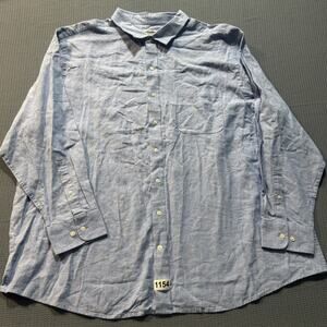 Amazon Essentials Men Shirt Blue  Sz 2XL Pre-Owned Excellent